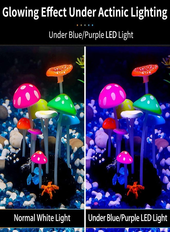 VAYINATO® Glowing Effect Artificial Mushroom Aquarium Plant Decor Ornament Decoration for Fish Tank Landscape by Petzlifeworld - Image 5